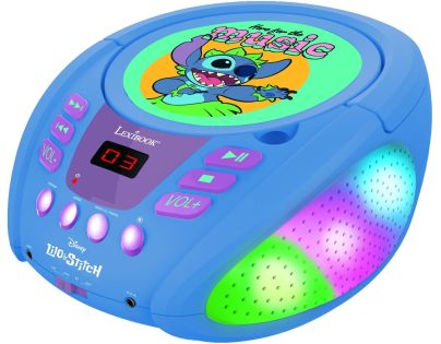 Lexibook CD prehrávač Stitch s bluetooth a svetelnými efektmi