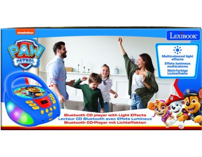 Lexibook CD přehrávač Labková patrola s bluetooth a svetelnými efektmi