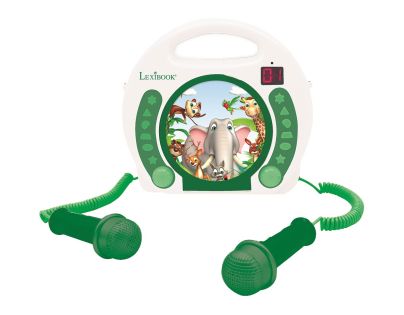 Lexibook CD prehrávač Zvieratká s 2 mikrofónmi