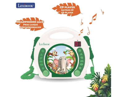 Lexibook CD prehrávač Zvieratká s 2 mikrofónmi