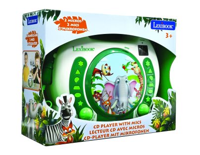 Lexibook CD prehrávač Zvieratká s 2 mikrofónmi