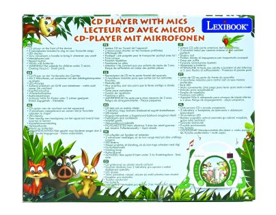Lexibook CD prehrávač Zvieratká s 2 mikrofónmi