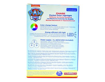 Lexibook Dizajnové nočné svetlo LED Labková Patrola Chase 13 cm