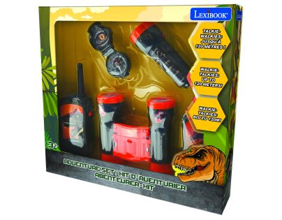 Lexibook Dinosaurus set vysielačky, ďalekohľad, baterka, kompas