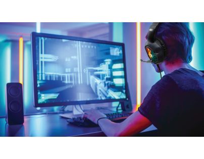 Lexibook Drôtové herné slúchadlá Harry Potter s mikrofónom a svetelnými efektmi