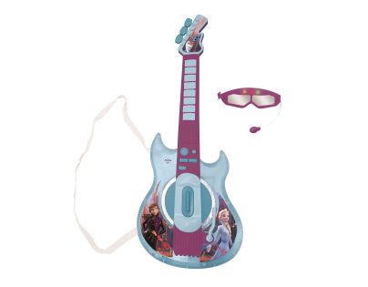 Lexibook Elektronická svietiaca gitara Frozen + okuliare s mikrofónom