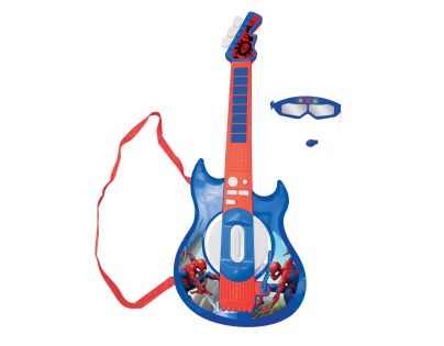 Lexibook Elektronická svietiaca gitara Spiderman + okuliare s mikrofónom