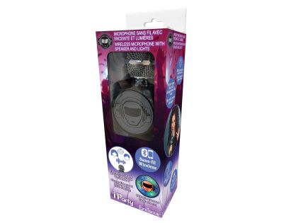 Lexibook iParty bezdrôtový karaoke mikrofón s vstavaným reproduktorom a svetelnými efektmi