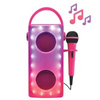 Lexibook iParty bluetooth reproduktor ružový s mikrofónom a svetelnými efektmi 3