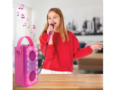 Lexibook iParty bluetooth reproduktor ružový s mikrofónom a svetelnými efektmi