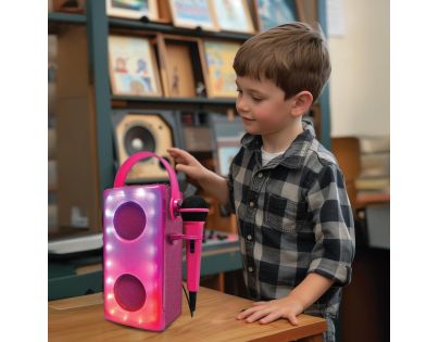 Lexibook iParty bluetooth reproduktor ružový s mikrofónom a svetelnými efektmi