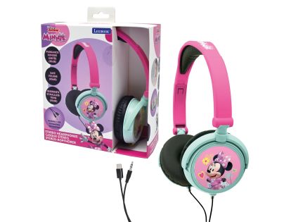 Lexibook Skladacie drôtové slúchadlá Minnie s limitom hlasitosti