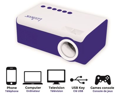 Lexibook Mini domáce kino - projektor pre filmy, hry a fotografie