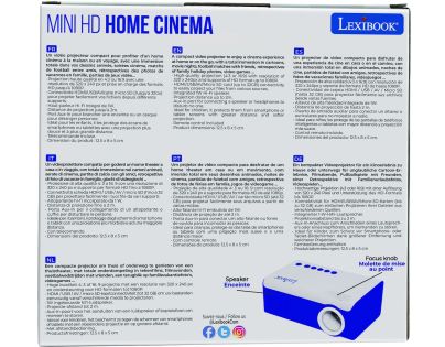 Lexibook Mini domáce kino - projektor pre filmy, hry a fotografie