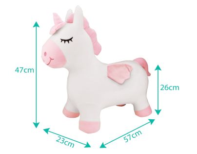 Lexibook Nafukovací plyšový skákacia jednorožec