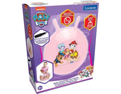 Lexibook Nafukovacia skákacia lopta 45 cm ružová Paw patrol