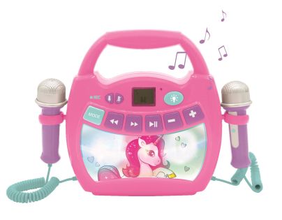Lexibook Reproduktor karaoke jednorožec s 2 mikrofónmi
