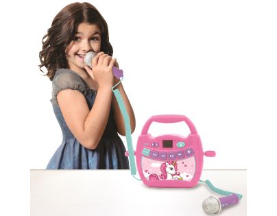 Lexibook Reproduktor karaoke jednorožec s 2 mikrofónmi