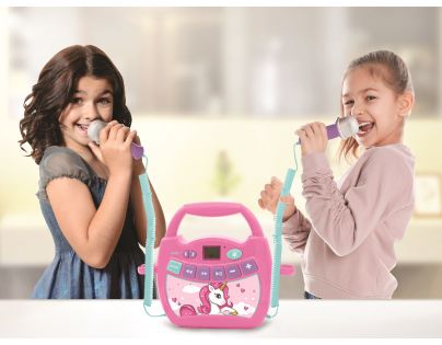 Lexibook Reproduktor karaoke jednorožec s 2 mikrofónmi