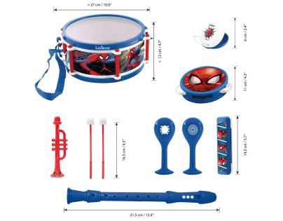 Lexibook Sada 7 hudobných nástrojov Spiderman