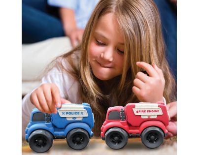 Lexibook Sada policajného a hasičského auta z bioplastu 10 cm