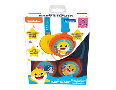 Lexibook Skladacie drôtové slúchadlá Baby Shark s limitom hlasitosti