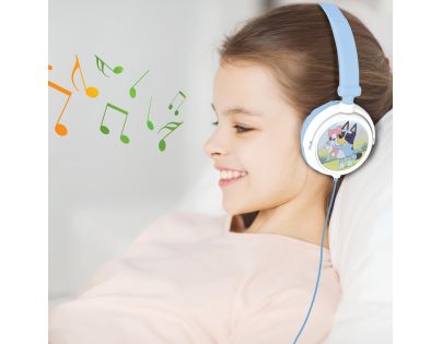 Lexibook skládací drátová sluchátka Bluey s limitem hlasitosti