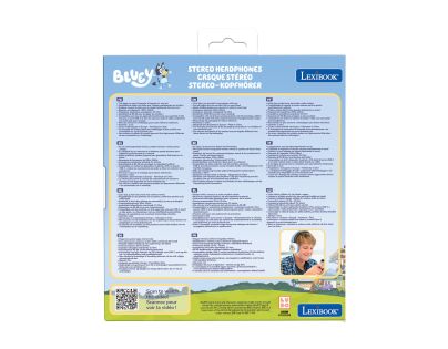 Lexibook skládací drátová sluchátka Bluey s limitem hlasitosti