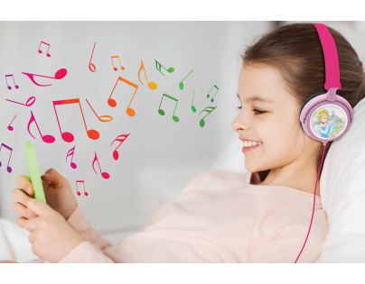 Lexibook Skladacie drôtové slúchadlá Disney princezné s limitom hlasitosti