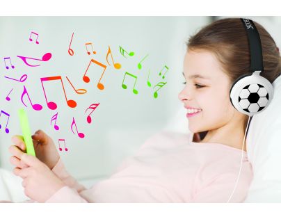 Lexibook Skladacie drôtové slúchadlá Futbal s limitom hlasitosti