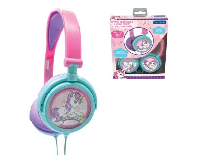 Lexibook Skladacie drôtové slúchadlá Jednorožec s limitom hlasitosti