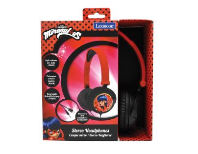 Lexibook Skladacie drôtové slúchadlá Kouzelná Beruška s limitom hlasitosti