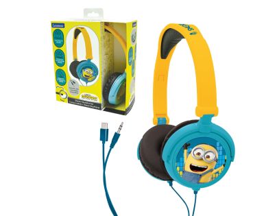 Lexibook Skladacie drôtové slúchadlá Mimoni s limitom hlasitosti