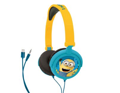 Lexibook Skladacie drôtové slúchadlá Mimoni s limitom hlasitosti