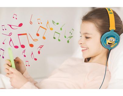 Lexibook Skladacie drôtové slúchadlá Mimoni s limitom hlasitosti