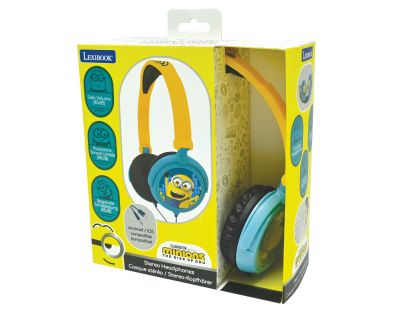 Lexibook Skladacie drôtové slúchadlá Mimoni s limitom hlasitosti