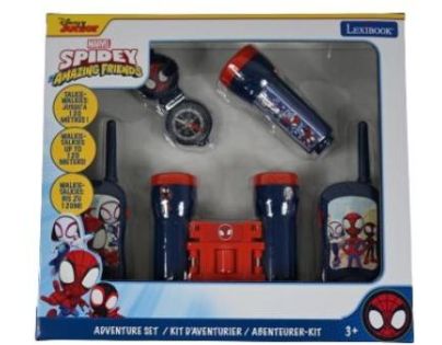 Lexibook Spidey set vysielačky, ďalekohľad, baterka, kompas