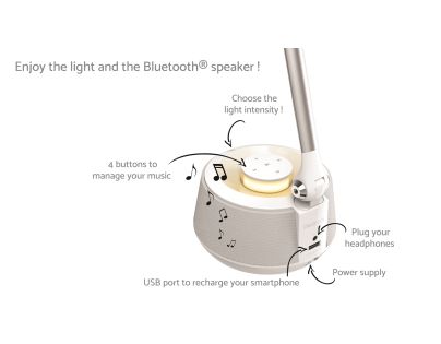 Lexibook Stolní lampa LED s bluetooth reproduktorem