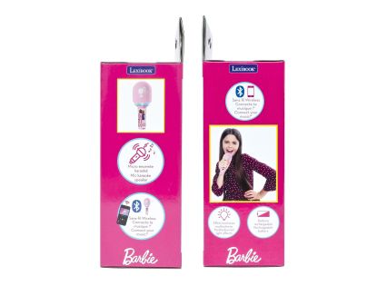 Lexibook Svietiaci bezdrôtový karaoke mikrofón Barbie