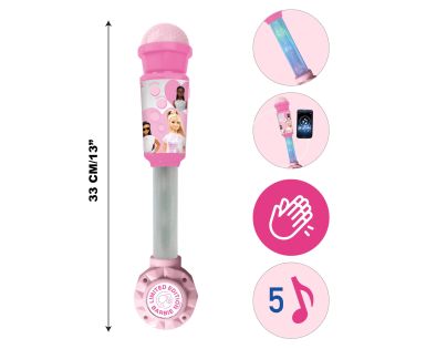 Lexibook Svietiace trendy mikrofón Barbie s melódiami