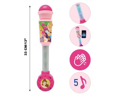 Lexibook Svietiace trendy mikrofón Disney princeznej s melódiami