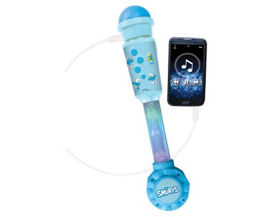 Lexibook Svietiace trendy mikrofón Šmolkovia s melódiami