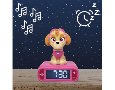 Lexibook Tlapková patrola Budík so svietiacou figúrkou