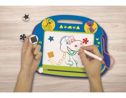 Lexibook Viacfarebná kresliaca tabuľka Dinosaure s pečiatkami