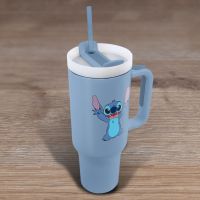 Lilo a Stitch cestovný hrnček so slamkou modrý 4