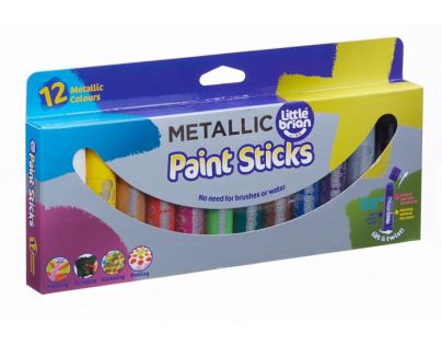 Little Brian Paint Sticks metalické farby 12-pack - Poškodený obal