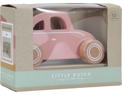 Little Dutch Autíčko chrobák drevené Pink