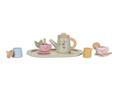 Little Dutch Čajový set drevený s kvetinovou potlačou