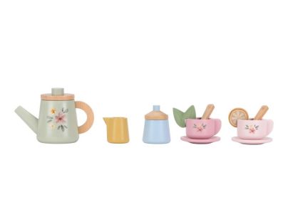 Little Dutch Čajový set drevený s kvetinovou potlačou