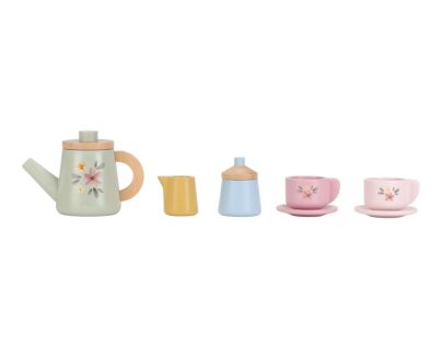 Little Dutch Čajový set drevený s kvetinovou potlačou